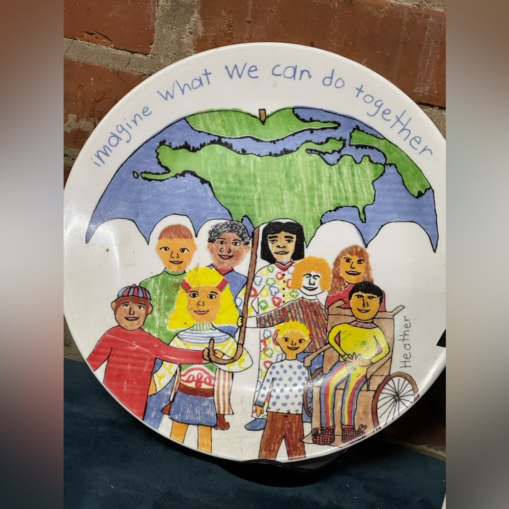 Corelle Imagine What We Can Do Together Dinner plate